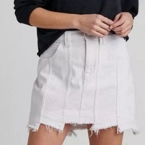Hudson Jeans Asymmetrical White Mini Skirt